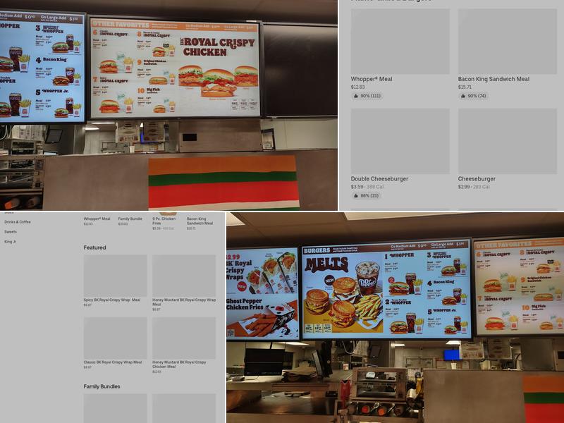Burger King Menu