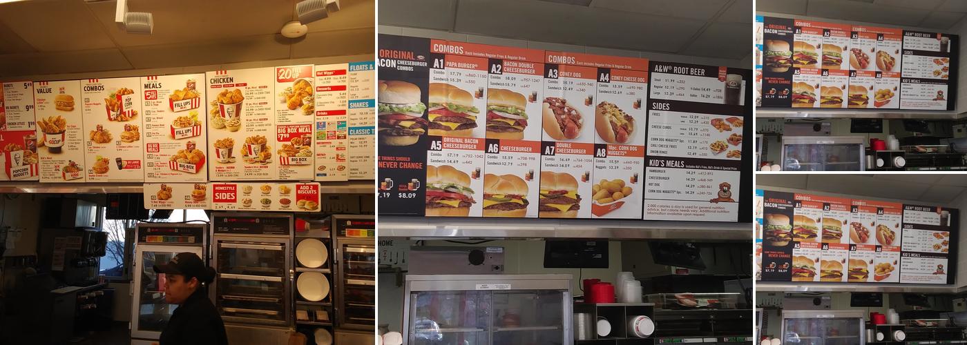 A&W Restaurant Menu