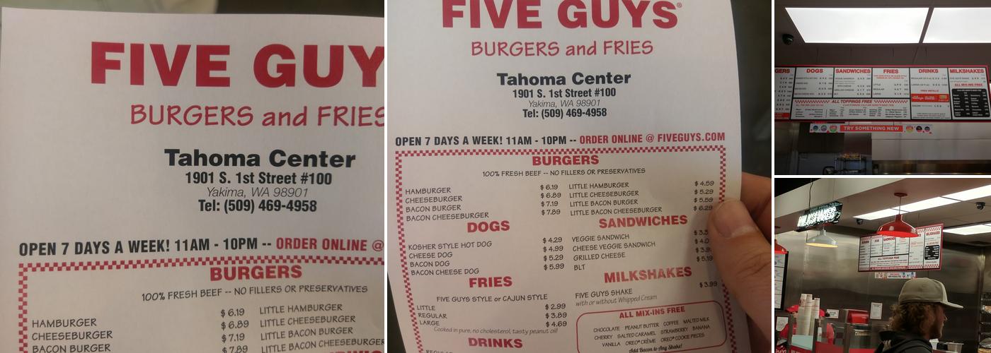 Five Guys Menu