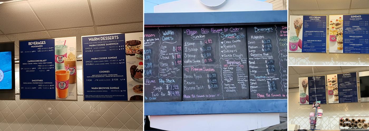 Baskin-Robbins Menu