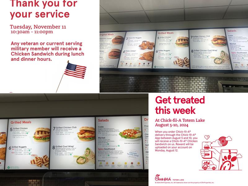 Chick-fil-A Menu