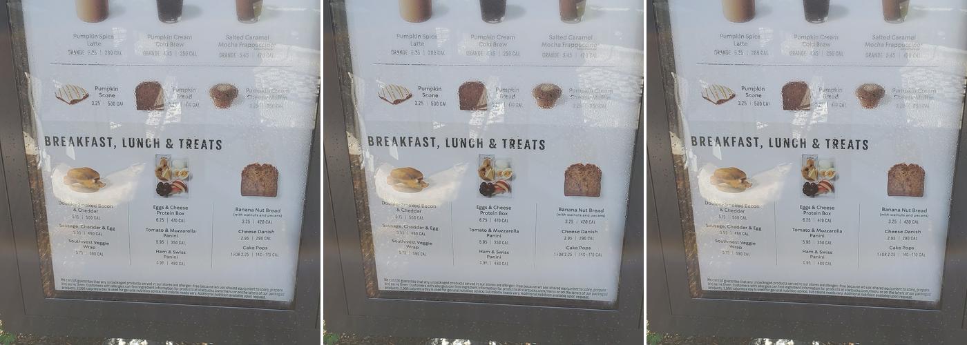 Starbucks Menu