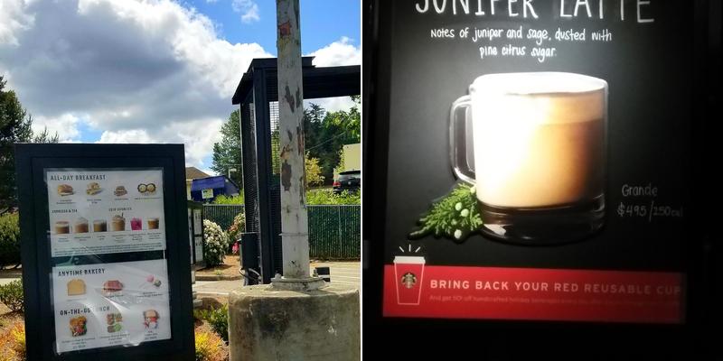 Starbucks Coffee Company Menu