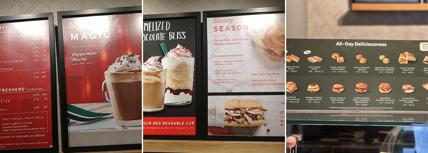 Starbucks Menu