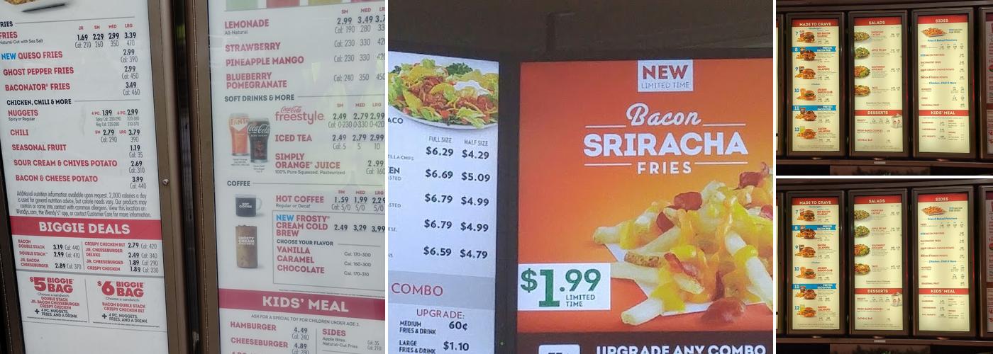 Wendy's Menu