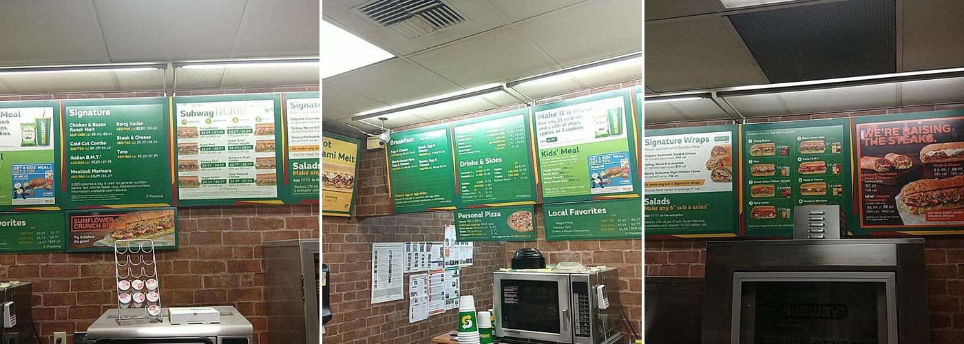 Subway Menu