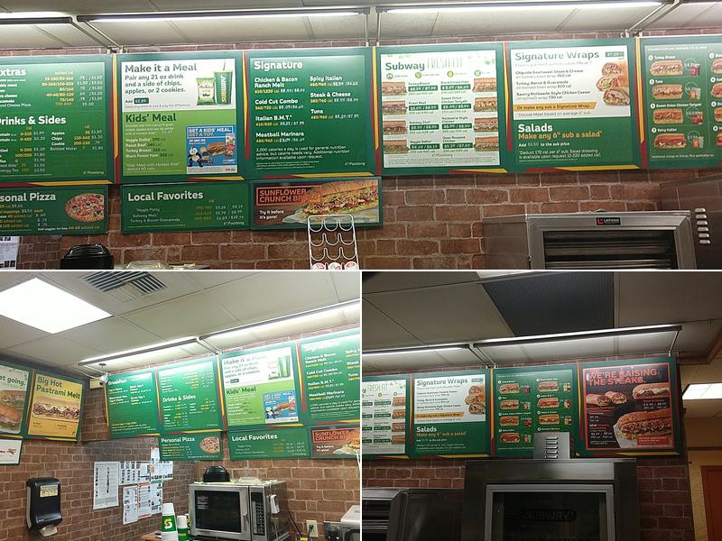 Subway Menu
