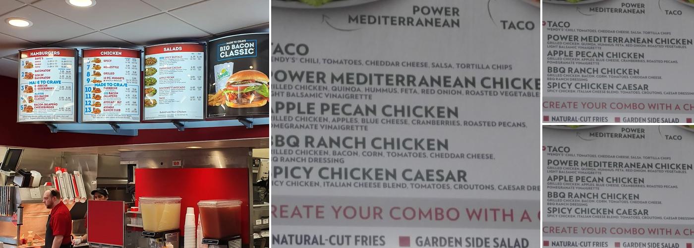 Wendy's Menu