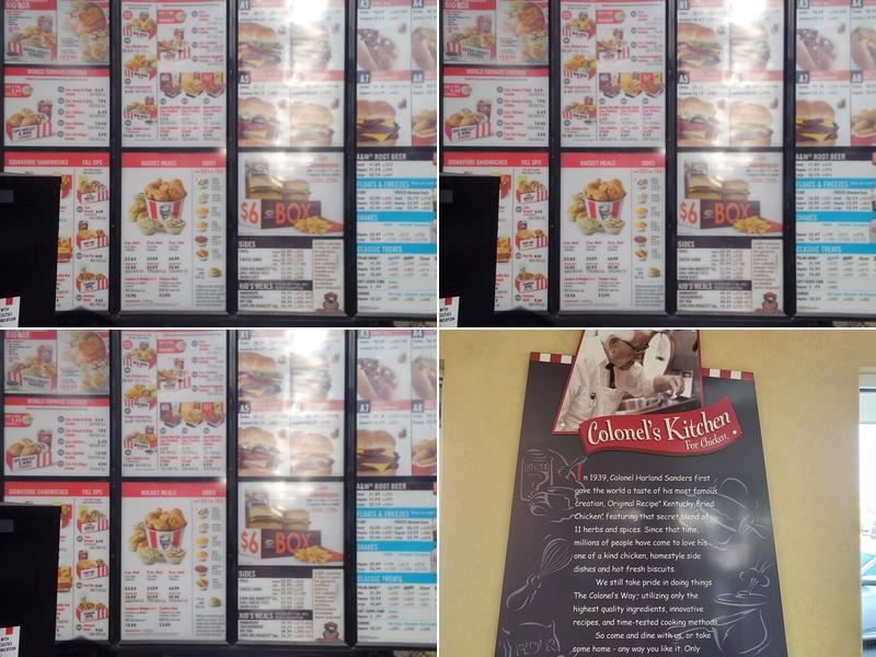 KFC Menu