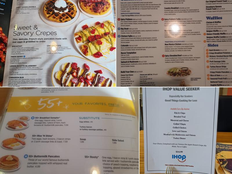 IHOP Menu