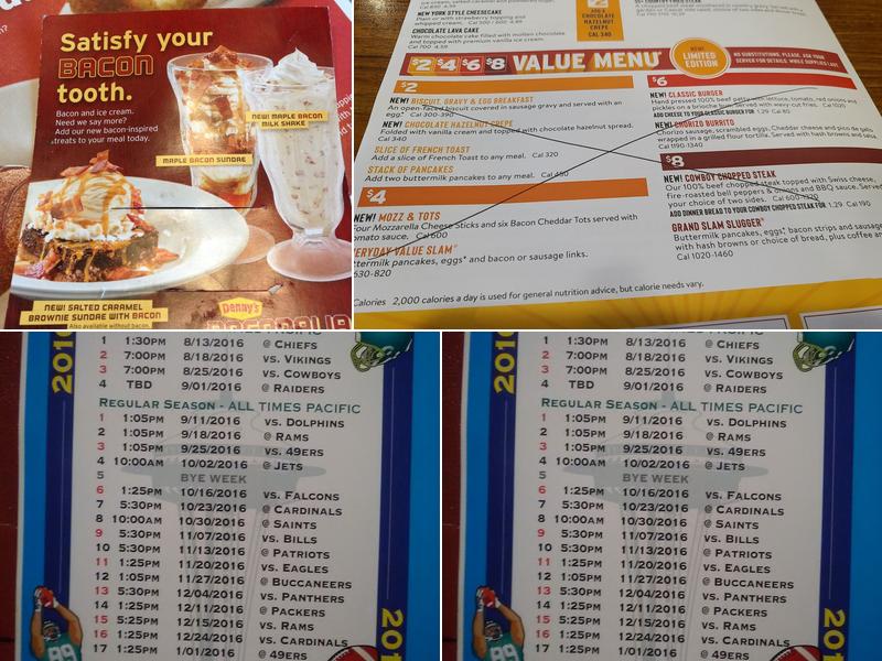 Denny's Menu