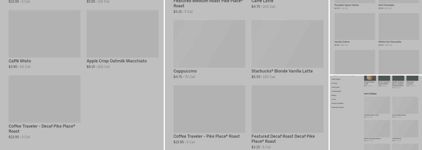 Starbucks Menu