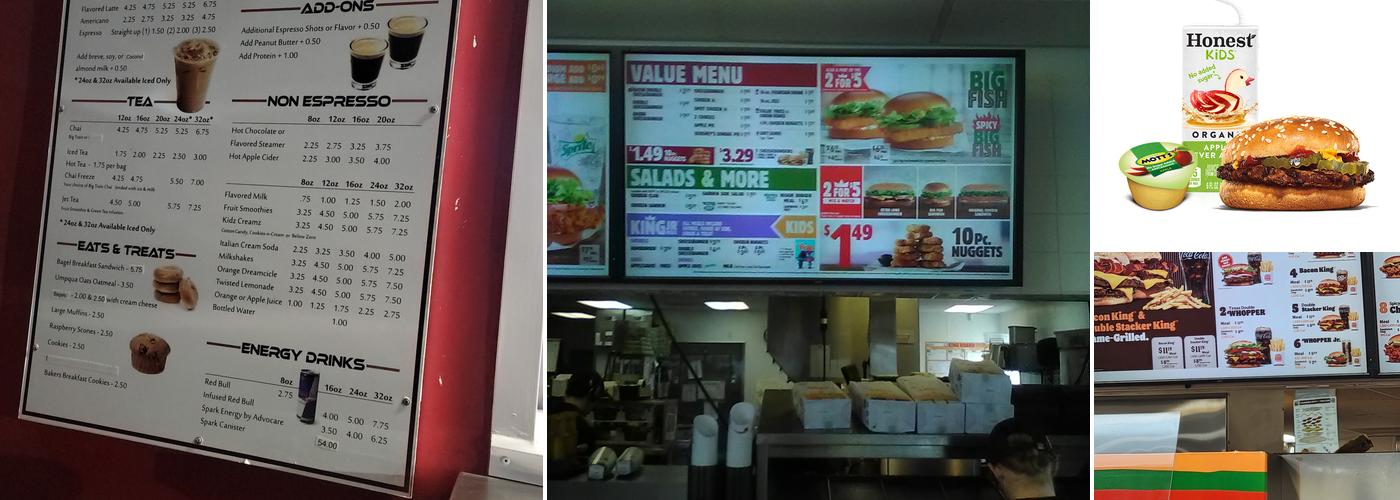 Burger King Menu