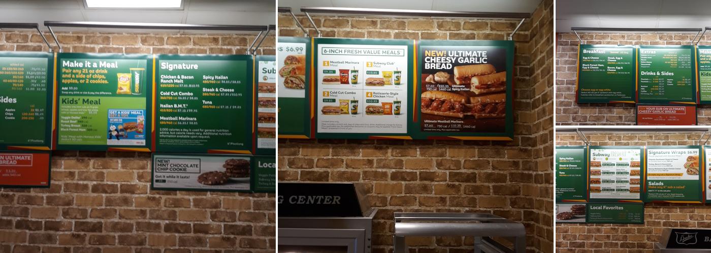 Subway Menu