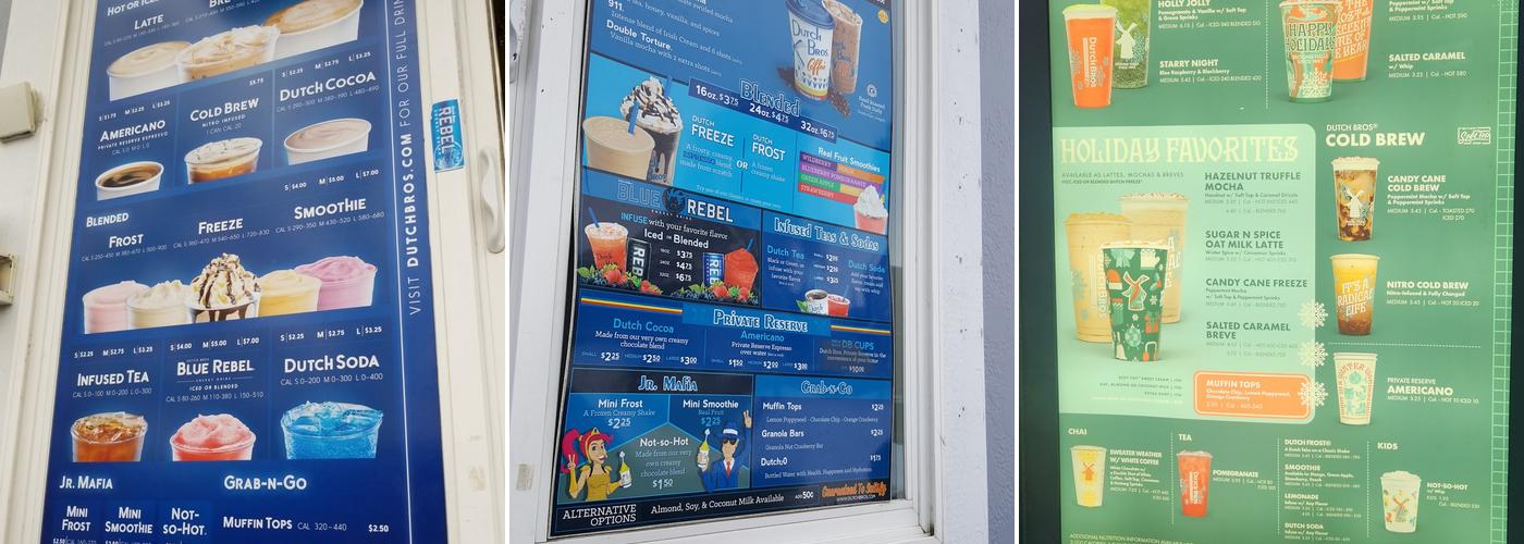 Dutch Bros Coffee Menu