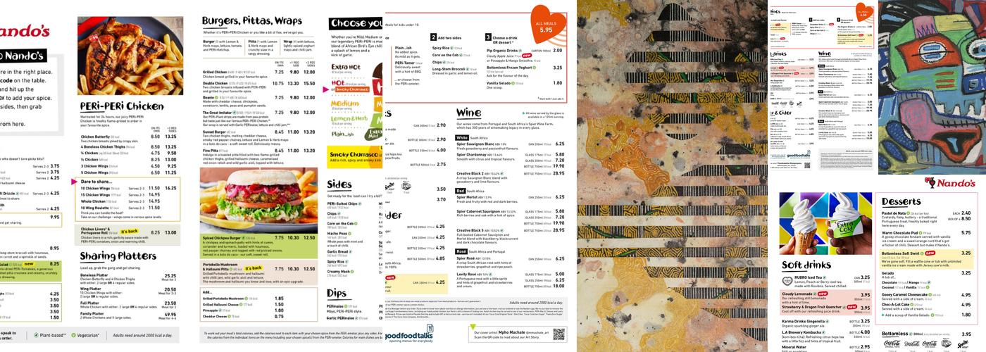 Nando's Basildon - Festival Leisure Menu