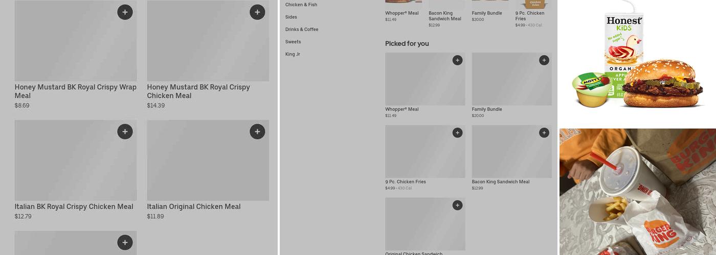 Burger King Menu