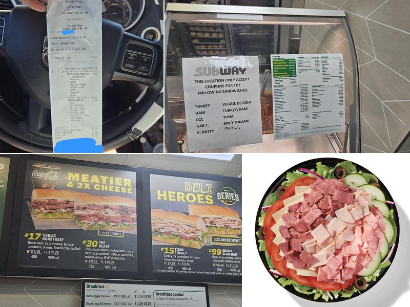 Subway Menu