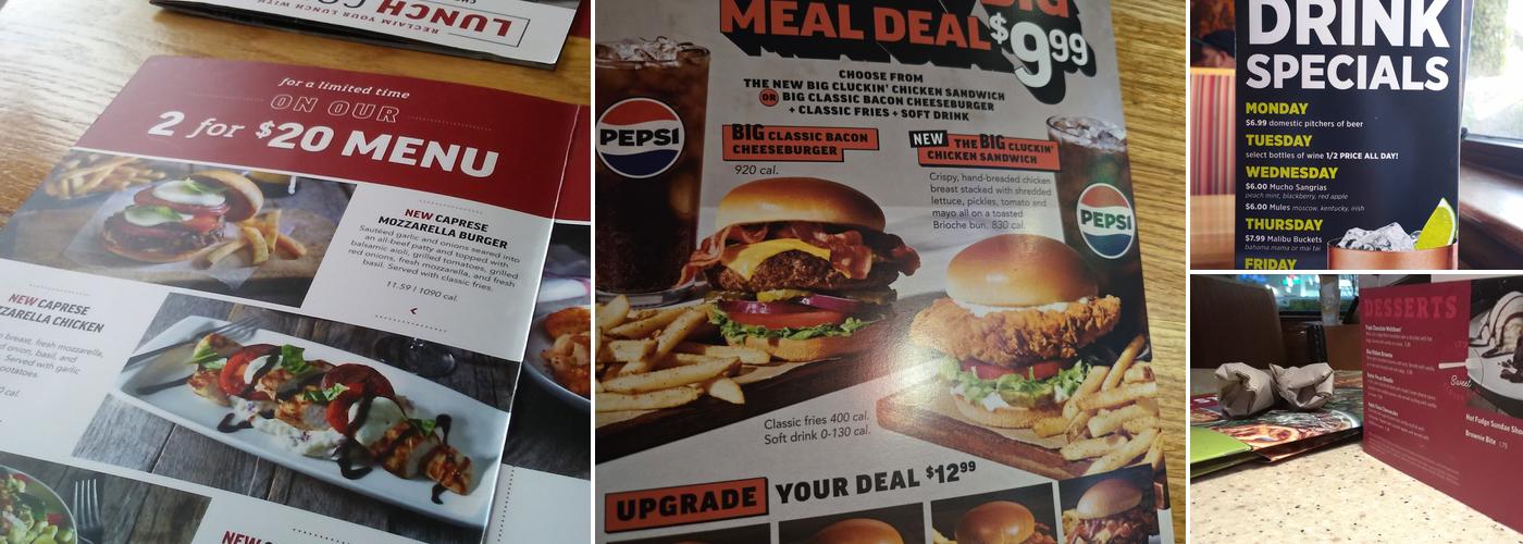 Applebee's Grill + Bar Menu