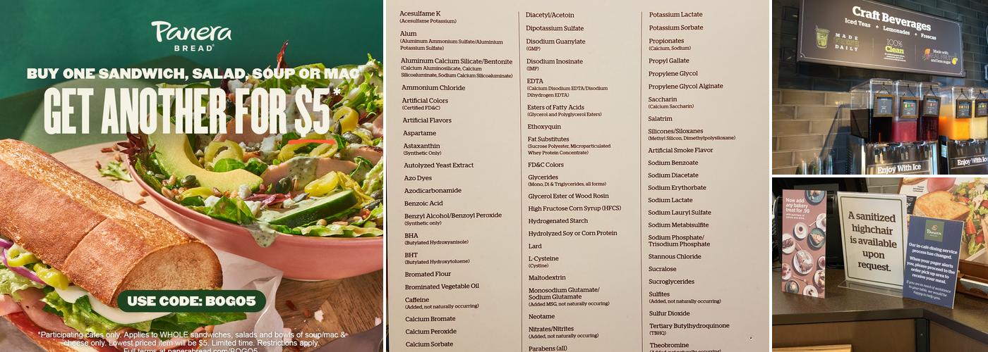 Panera Bread Menu