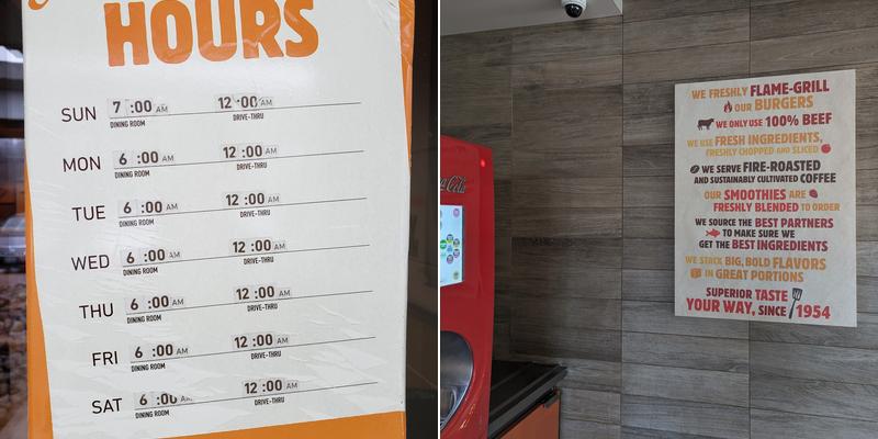 Burger King Menu