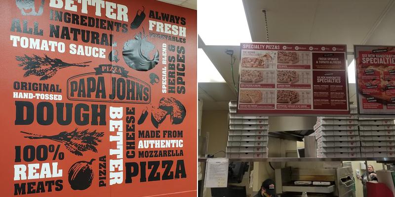 Papa Johns Pizza Menu