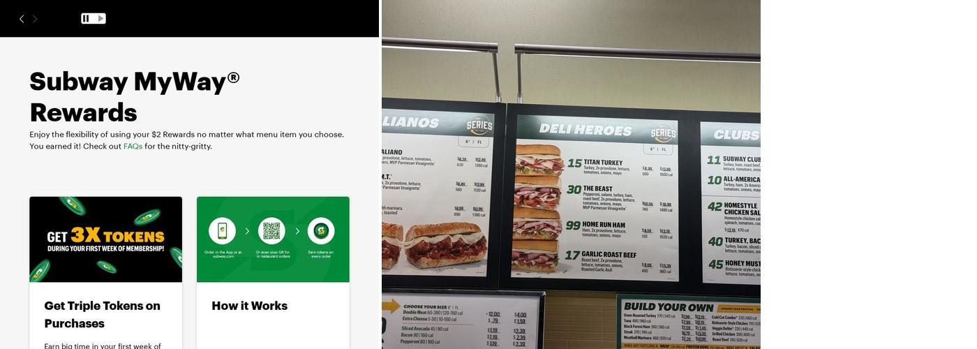 Subway Menu