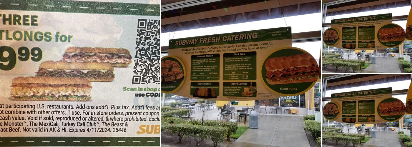 Subway Menu