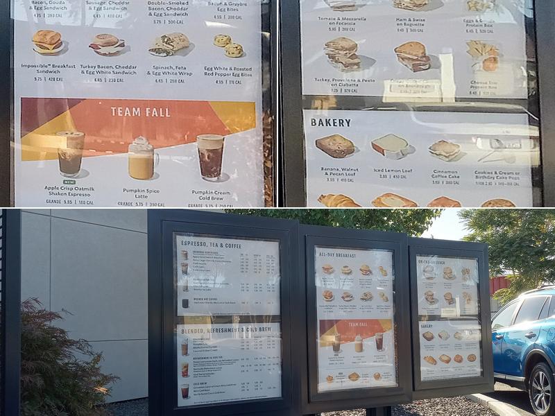 Starbucks Menu