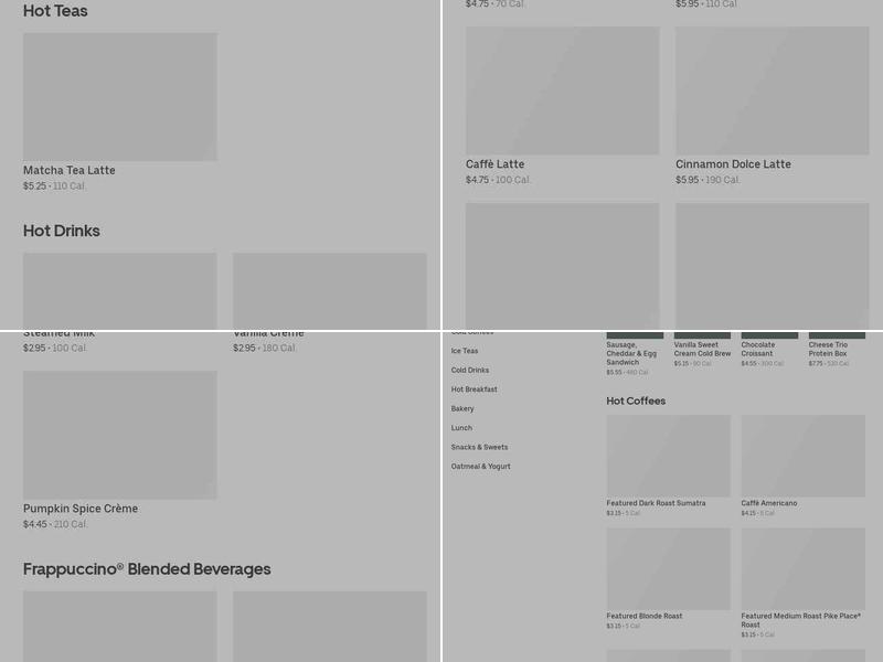 Starbucks Menu