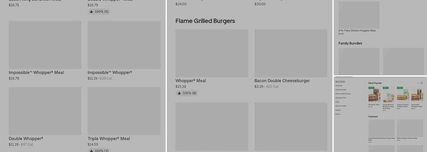 Burger King Menu