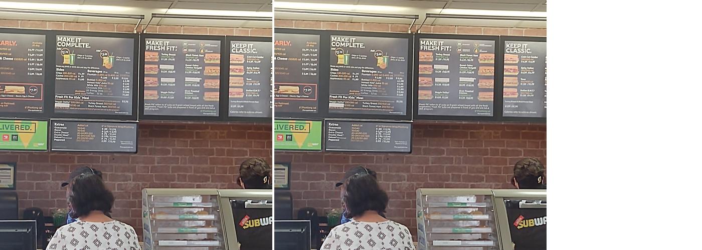 Subway Menu