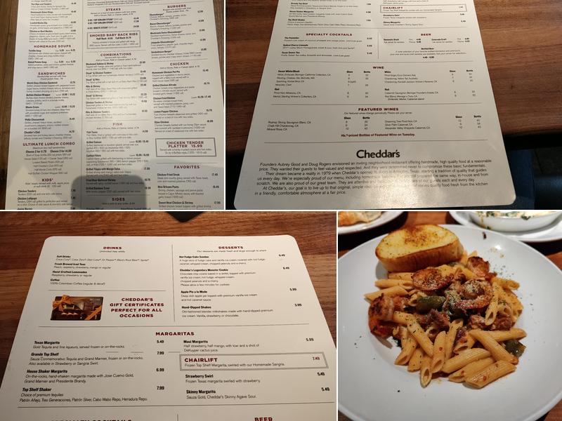 Cheddar's Scratch Kitchen Menu