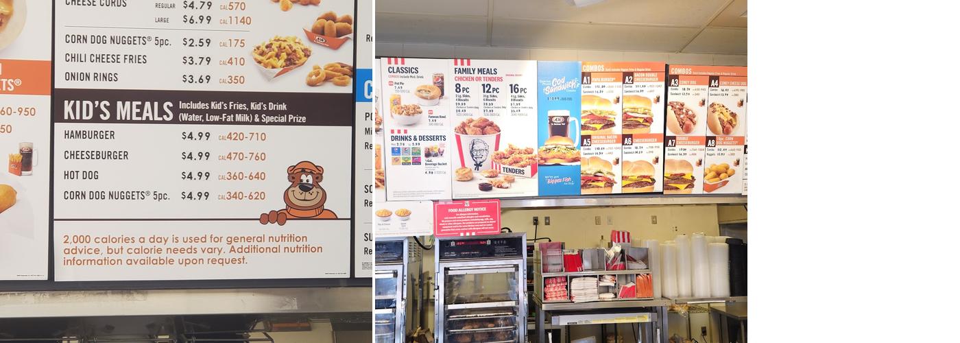 A&W Restaurant Menu