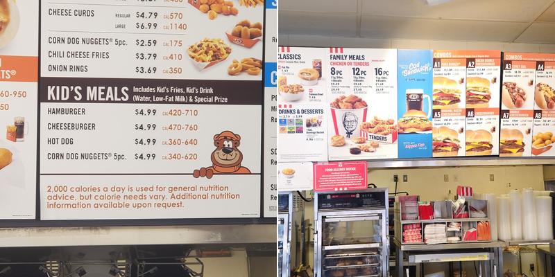 A&W Restaurant Menu