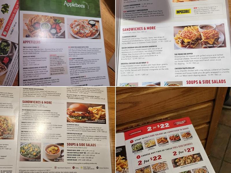 Applebee's Grill + Bar Menu