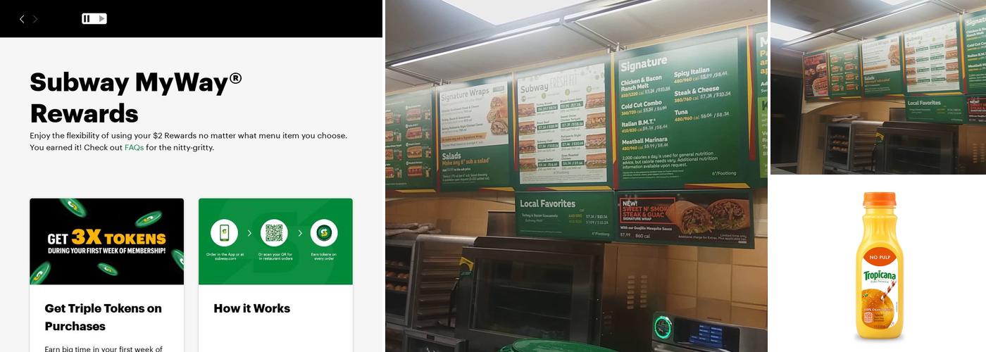 Subway Menu