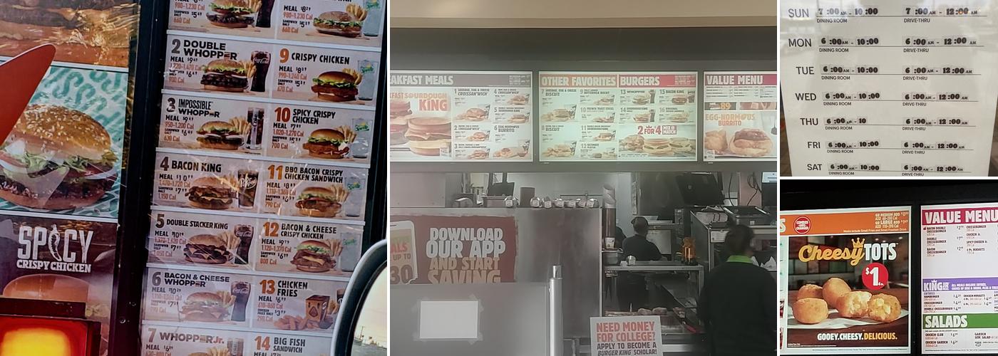Burger King Menu