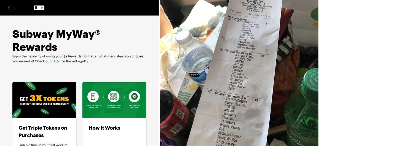 Subway Menu