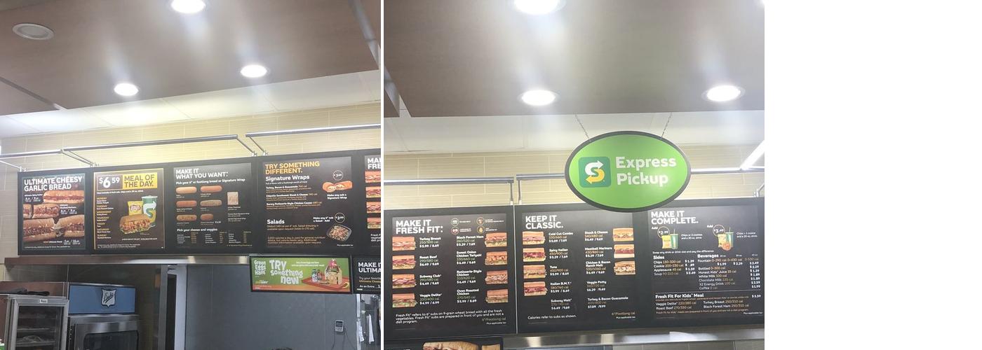 Subway Menu