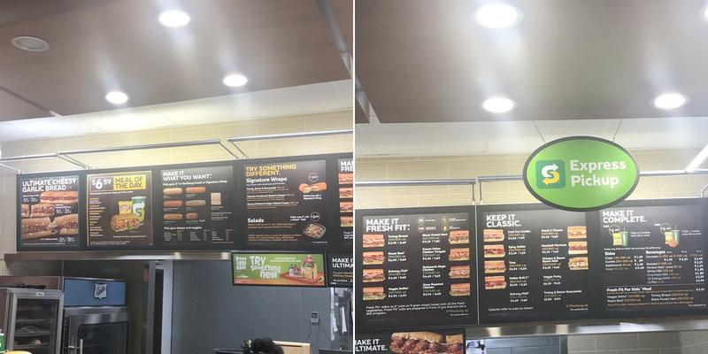 Subway Menu