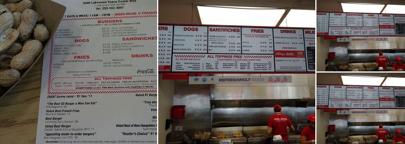 Five Guys Menu