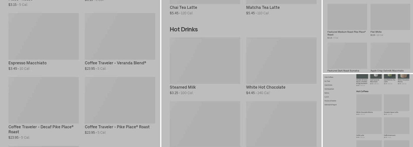 Starbucks Menu