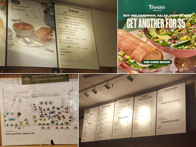 Panera Bread Menu