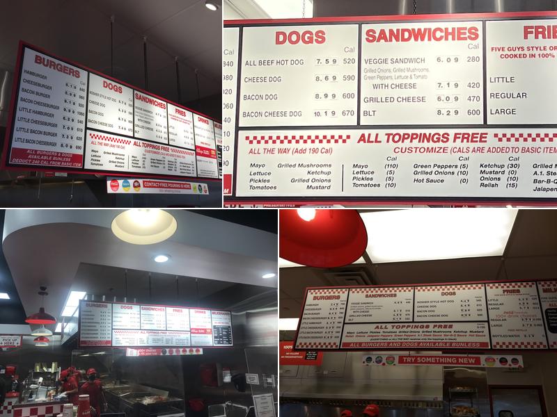 Five Guys Menu