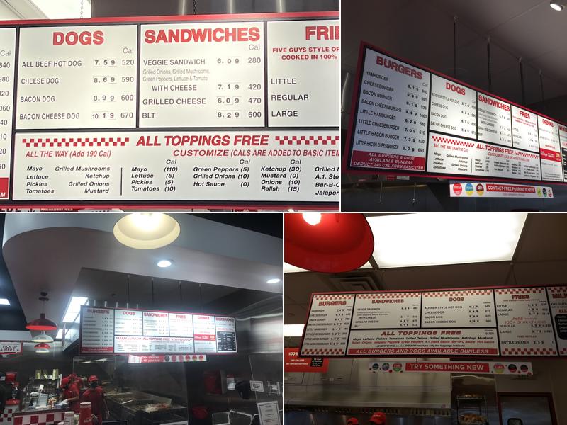 Five Guys Menu