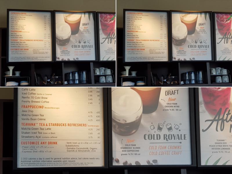 Starbucks Menu
