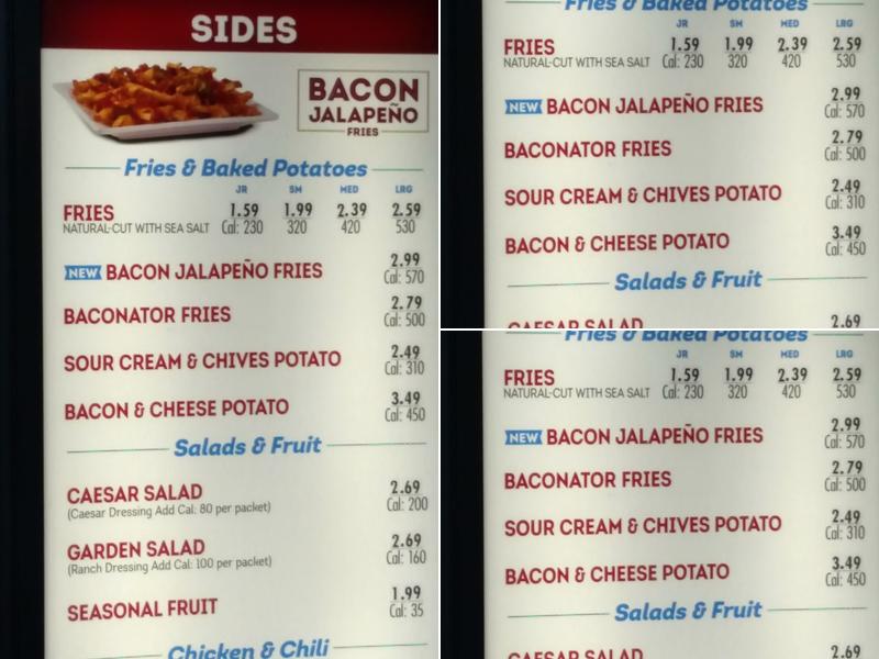 Wendy's Menu