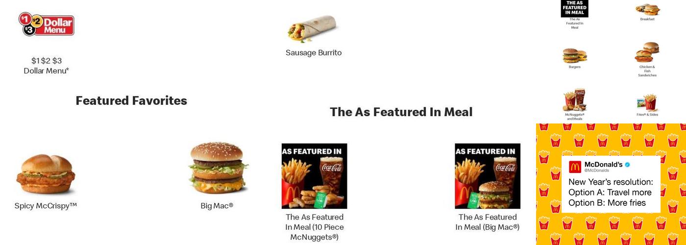 McDonald's Menu