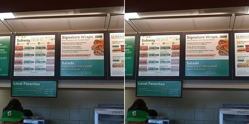 Subway Menu